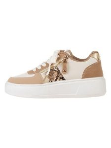Belucci Sneakersy w kolorze kremowo-brązowym rozmiar: 40. Brązowe trampki Belucci, bez wzorów, bez zapięcia. Za 92,21 zł.