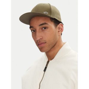 Czapka z daszkiem Alpha Industries. Zielone czapki Alpha Industries, bez wzorów. Za 99,99 zł.