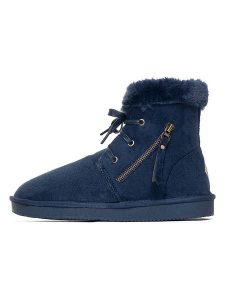 ISLAND BOOT Botki zimowe "Celeste" w kolorze granatowym rozmiar: 36. Niebieskie botki Island Boot, na zimę, bez wzorów, z materiału, bez obcasa, bez zapięcia. Za 127,35 zł.