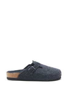 Comfortfusse Wełniane kapcie w kolorze ciemnoszarym rozmiar: 40. Czarne kapcie Comfortfüße, bez wzorów, z materiału. Za 218,57 zł.