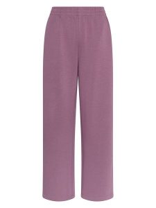 MOSS COPENHAGEN Spodnie "Edilina" w kolorze fioletowym rozmiar: L/XL. Różowe spodnie z wysokim stanem Moss Copenhagen, bez wzorów, z materiału, z podwyższonym stanem. Za 144,92 zł.