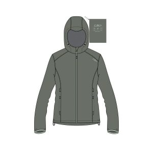 Damska kurtka wodoodporna CMP. Zielone kurtki CMP, bez wzorów, z kapturem. Za 290,50 zł.