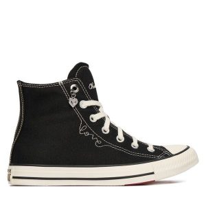 Trampki Converse. Czarne trampki Converse, bez wzorów, bez zapięcia. Za 379,99 zł.