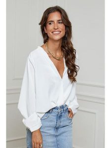 L'armoire de Suzette Bluzka w kolorze białym rozmiar: 34/36. Białe bluzki L'armoire de Suzette, l, bez wzorów, klasyczne, bez kołnierzyka, bez ramiączek. Za 73,99 zł.