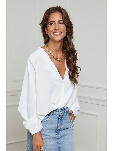 L'armoire de Suzette Bluzka w kolorze białym rozmiar: 34/36. Białe bluzki L'armoire de Suzette, l, bez wzorów, klasyczne, bez kołnierzyka, bez ramiączek. Za 141,45 zł.