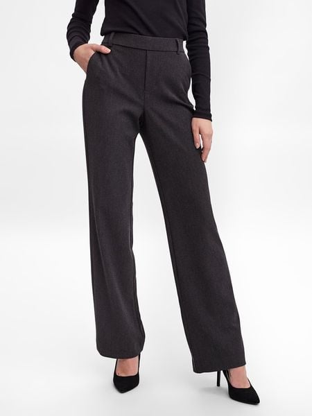 Vero Moda Spodnie "Maya" w kolorze czarnym rozmiar: S/L34. Czarne spodnie z wysokim stanem Vero Moda, bez wzorów, z materiału, z podwyższonym stanem. Za 149,95 zł.