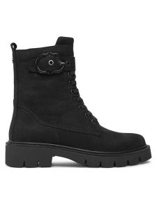 Caprice Trapery 9-25211-43 Czarny. Czarne buty zimowe Caprice, z nubiku, bez obcasa, bez zapięcia. Za 549,99 zł.