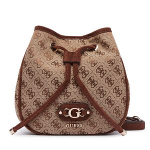 Torebka Guess. Brązowe torebki klasyczne Guess, z aplikacjami, bez dodatków. Za 544,99 zł.