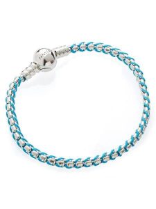 Pandora Srebrna bransoletka rozmiar: 19. Niebieskie bransoletki Pandora, srebrne. Za 260,99 zł.