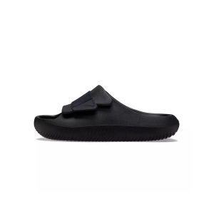 Klapki unisex Crocs 209413001. Czarne klapki Crocs, bez wzorów, z materiału, bez obcasa. Za 199,00 zł.