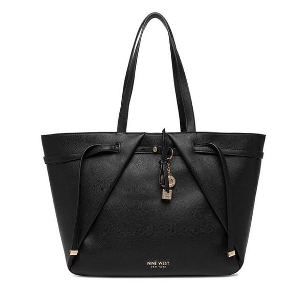 Torebka Nine West. Czarne shopper bag Nine West, bez wzorów, bez dodatków. Za 249,99 zł.