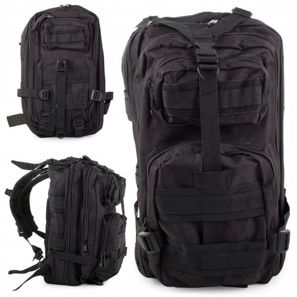 Plecak survivalowy 30 litrów. Czarne plecaki PROX. Za 169,00 zł.