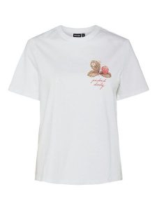 Pieces Koszulka "Summer" w kolorze białym rozmiar: XS. Białe bluzki Pieces, xs, bez wzorów, z bawełny, bez kołnierzyka, bez ramiączek. Za 57,06 zł.