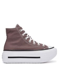 Converse Trampki Chuck Taylor All Star Lift Double Stack A20560C Brązowy. Brązowe trampki Converse, bez wzorów, z materiału, bez zapięcia. Za 419,99 zł.
