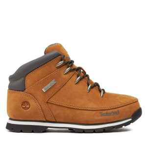 Trapery Timberland. Brązowe buty zimowe Timberland, bez obcasa, bez zapięcia. Za 319,99 zł.