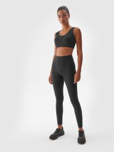4F Legginsy treningowe z wysokim stanem damskie - czarne XL. Czarne legginsy 4f, bez wzorów, z dzianiny, z podwyższonym stanem. Za 149,99 zł.