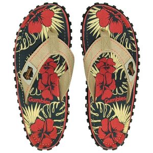 Japonki GUMBIES ISLANDER FLIP-FLOPS UNISEX. Czerwone klapki Gumbies, bez wzorów, bez obcasa. Za 139,99 zł.