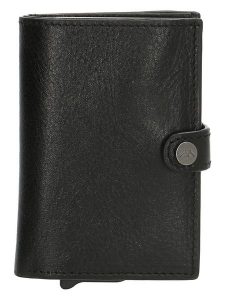 Micmacbags Skórzany portfel w kolorze czarnym - 8 x 10 x 1 cm rozmiar: onesize. Czarne portfele Micmacbags, bez wzorów, z materiału. Za 131,74 zł.