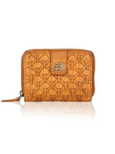 Bellicci Skórzany portfel "Percy" w kolorze jasnobrązowym - 10 x 13 x 3 cm rozmiar: onesize. Brązowe portfele Bellicci, bez wzorów, z materiału. Za 187,07 zł.