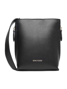GINO ROSSI Torebka EO-LX0293 Czarny. Czarne listonoszki Gino Rossi, bez wzorów, z materiału, bez dodatków. Za 199,99 zł.