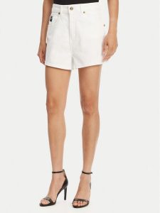 Versace Jeans Couture Szorty jeansowe 78HAD514 Biały Straight Fit. Białe szorty Versace Jeans Couture, bez wzorów, z bawełny. Za 499,99 zł.