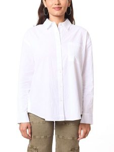 Scotch & Soda Koszula w kolorze białym rozmiar: M. Białe koszule Scotch & Soda, m, bez wzorów, z bawełny, bez kołnierzyka, bez ramiączek. Za 122,96 zł.