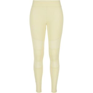 Legginsy damskie Urban Classics Tech Mesh GT. Żółte legginsy Urban Classics, bez wzorów, z meshu. Za 152,50 zł.