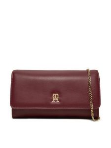 Tommy Hilfiger Torebka AW0AW16891 Bordowy. Czerwone torebki klasyczne TOMMY HILFIGER, bez wzorów, ze skóry, bez dodatków. Za 349,99 zł.