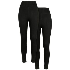 Damskie Legginsy Z Wysokimi Stanami (zestaw 2 Sztuk). Czarne legginsy Urban Classics, bez wzorów, z podwyższonym stanem. Za 186,99 zł.