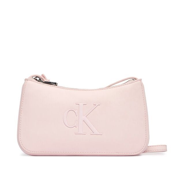 Torebka Calvin Klein. Czerwone listonoszki Calvin Klein, bez wzorów, bez dodatków. Za 289,99 zł.