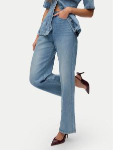 Vero Moda Jeansy Vega 10347947 Niebieski Wide Leg. Niebieskie jeansy Vero Moda, bez wzorów, z bawełny. Za 229,99 zł.