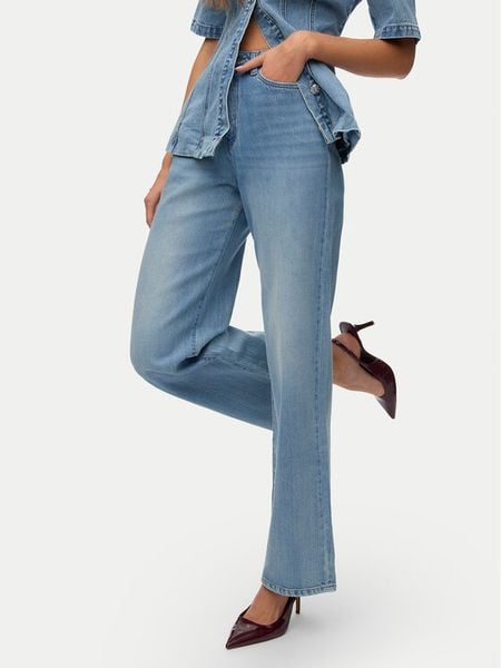 Vero Moda Jeansy Vega 10347947 Niebieski Wide Leg. Niebieskie jeansy Vero Moda, bez wzorów, z bawełny. Za 114,99 zł.