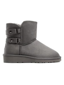 ISLAND BOOT Botki zimowe "Beata" w kolorze szarym rozmiar: 36. Szare botki Island Boot, na zimę, bez wzorów, z materiału, bez obcasa, bez zapięcia. Za 165,99 zł.