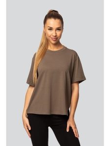 Spaio Koszulka "Urban" w kolorze khaki rozmiar: L. Brązowe bluzki Spaio, l, bez wzorów, z bawełny, bez kołnierzyka, bez ramiączek. Za 82,99 zł.