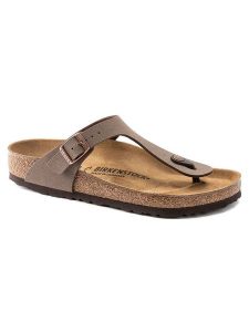 Birkenstock Japonki "Gizeh" w kolorze brązowym rozmiar: 35. Brązowe klapki Birkenstock, bez wzorów, z otwartym noskiem, bez obcasa. Za 355,78 zł.
