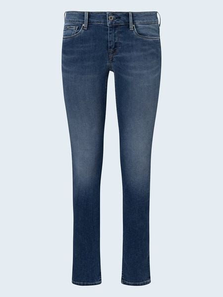 Pepe Jeans Dżinsy "Soho" - Skinny fit - w kolorze granatowym rozmiar: W25/L32. Niebieskie jeansy Pepe Jeans, z aplikacjami, z jeansu. Za 206,42 zł.