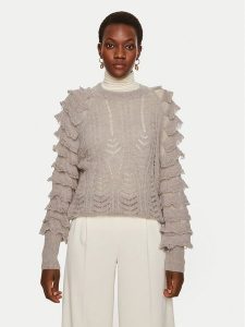TWINSET Sweter 242TP3101 Szary Loose Fit. Szare swetry klasyczne Twinset, xs, z syntetyku, bez kołnierzyka. Za 489,99 zł.