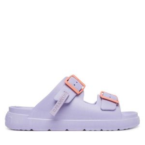 Klapki D.Franklin. Fioletowe klapki D.Franklin, bez wzorów, bez obcasa. Za 169,99 zł.