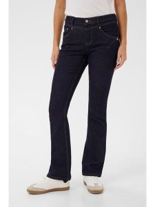 Kaffe Dżinsy - Flare fit - w kolorze granatowym rozmiar: W24/L32. Niebieskie jeansy Kaffe, bez wzorów, z podwyższonym stanem. Za 173,99 zł.