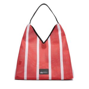 Torebka Karl Lagerfeld Jeans. Shopper bag Karl Lagerfeld Jeans, bez wzorów, z jeansu, bez dodatków. Za 329,99 zł.