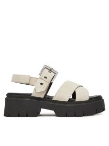 HUGO Sandały Kris_Sandal_BKSD 50541753 Écru. Sandały Hugo, bez wzorów, ze skóry, bez obcasa, na płaskiej podeszwie, bez zapięcia. Za 529,99 zł.