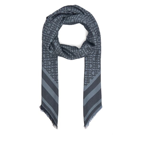 Chusta Tommy Hilfiger. Niebieskie apaszki i chusty TOMMY HILFIGER, bez wzorów. Za 209,99 zł.