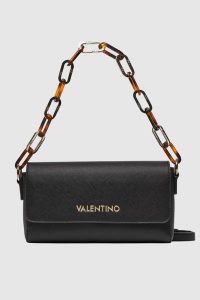 VALENTINO Czarna torebka Bercy. Czarne torebki klasyczne Valentino by Mario Valentino, bez wzorów, bez dodatków. W wyprzedaży za 391,99 zł.