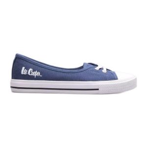 Trampki Lee Cooper LCW-23-31-1789L niebieskie. Niebieskie trampki bez wzorów, z materiału, bez zapięcia. Za 263,32 zł.