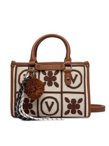 Valentino Torebka Tyle VBS9XF05 Brązowy. Brązowe torebki klasyczne Valentino, bez wzorów, ze skóry, bez dodatków. Za 649,99 zł.