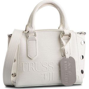 Torebka TRUSSARDI JEANS - Melly Tote Xs 75B00679 White. Białe torebki klasyczne marki Trussardi Jeans, z jeansu. Za 469,00 zł.