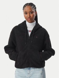 Tommy Jeans Kożuch sztuczny Teddy DW0DW23291 Czarny Regular Fit. Czarne płaszcze Tommy Jeans, xl, bez wzorów, z jeansu, bez kaptura. Za 614,99 zł.