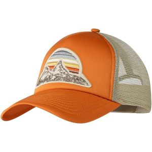 Czapka z daszkiem BUFF TRUCKER CAP BOUGI GINGER L/XL. Żółte czapki Buff, bez wzorów, z materiału, sportowe. W wyprzedaży za 99,99 zł.