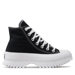 Trampki Converse. Czarne trampki Converse, bez wzorów, bez zapięcia. Za 449,99 zł.