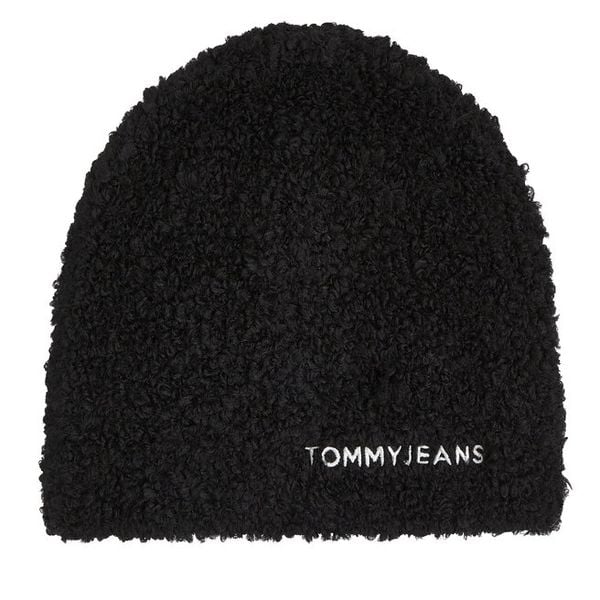 Czapka Tommy Jeans. Czarne czapki Tommy Jeans, bez wzorów, z jeansu. Za 109,99 zł.
